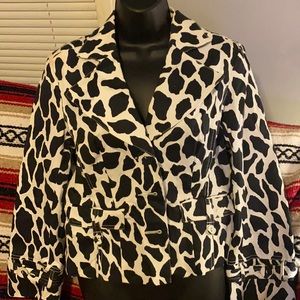 Black and White Spotted Blazer